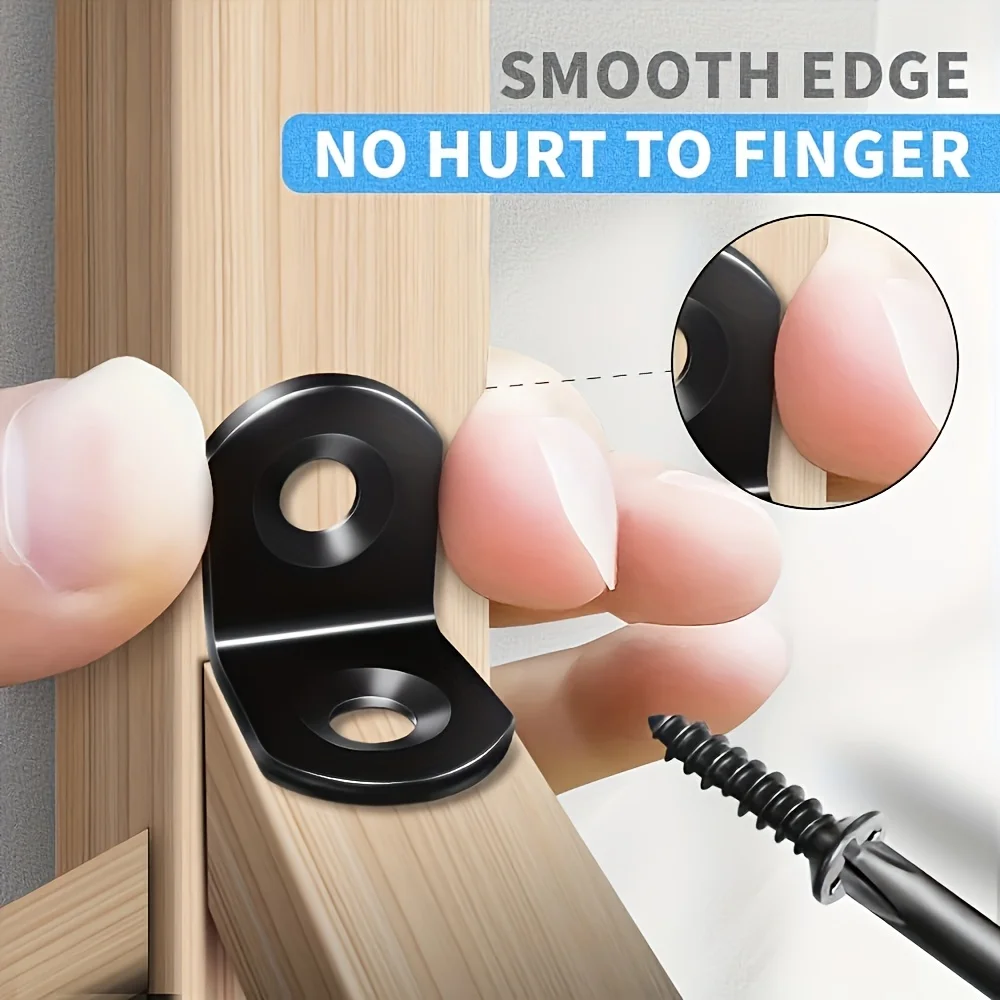 

Набор из 150 предметов (50 кронштейнов, 100 винтов) L-образные угловые опорные кронштейны для установки шкафов.