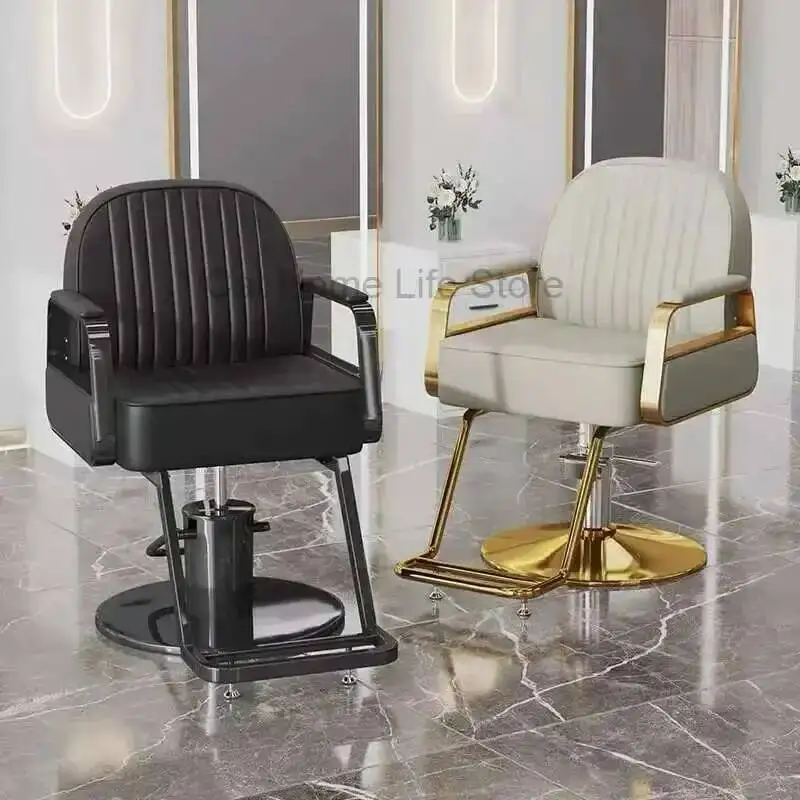 

Barber Chair 2025 Professional Offer Massage Gold Salon Hairdresser Sofa Promotion Beauty Washing Hairdressing Chairs Man Luxury