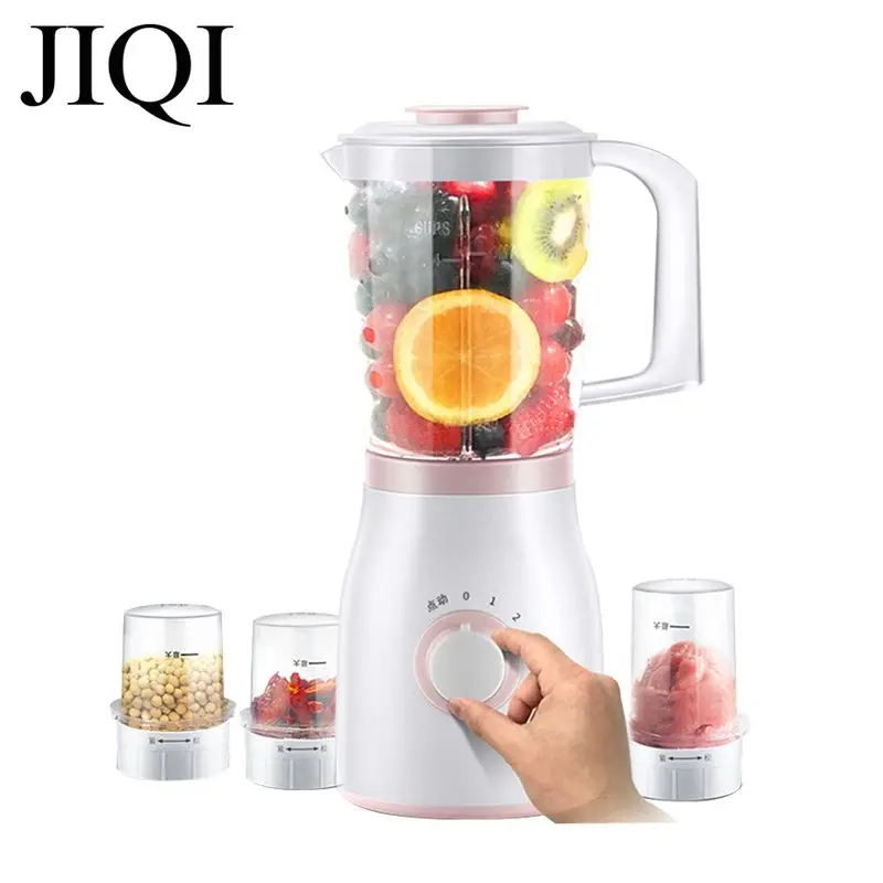 JIQI Food machine Juicer Mixer Blender processor Baby food maker Mixing milkshake Ice grinder Vegetable mincer 200W 1.2L for 3-5