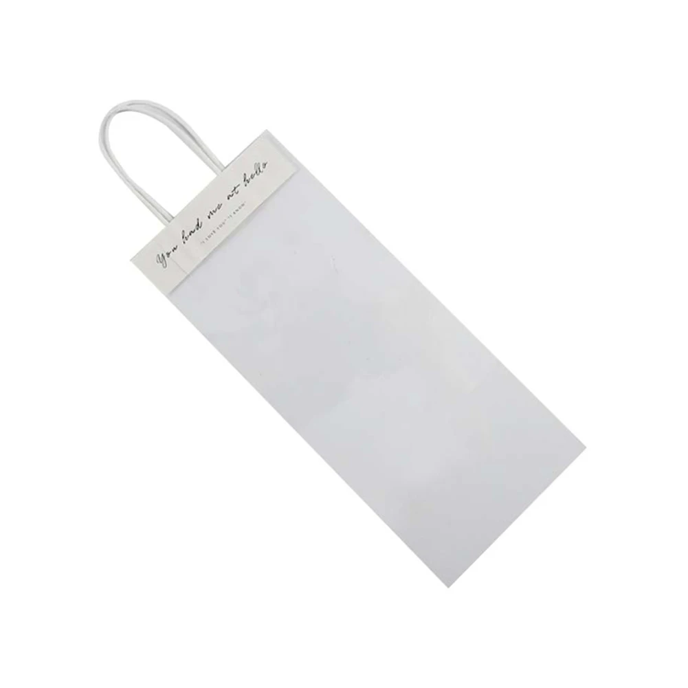 Transparent Pvc Long Tote Clear Bag Flower Packaging Flower Bouquet Bags Florist Decoration Collocation Packaging Bag