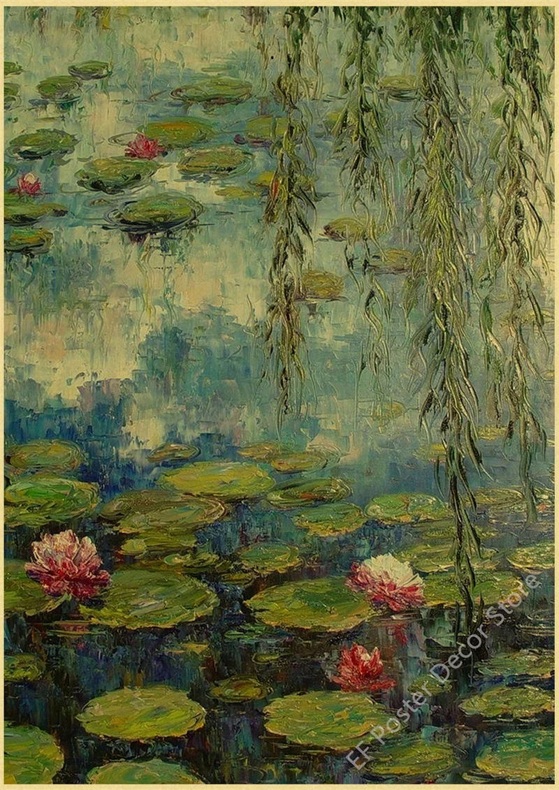 Claude Monet plakat z grafiką obraz olejny z krajobrazem plakaty z nadrukami Retro malarstwo obraz dekoracje ścienne sztuki w stylu Vintage w domu