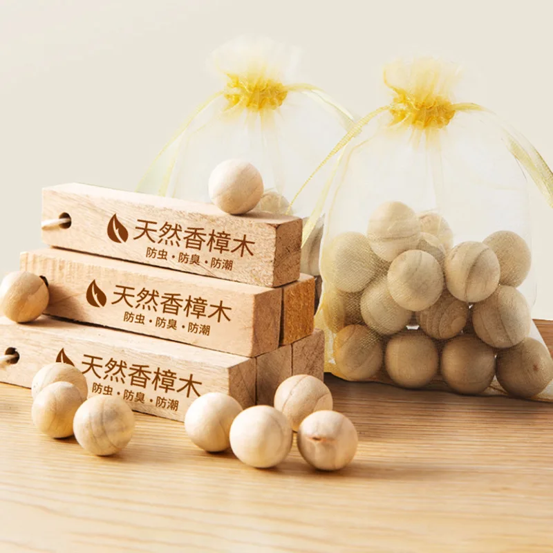 20-100 palline di canfora di cedro, deodoranti per guardaroba, resistenti alla muffa e alle insetti, sfere di falena naturali, palline deodorante