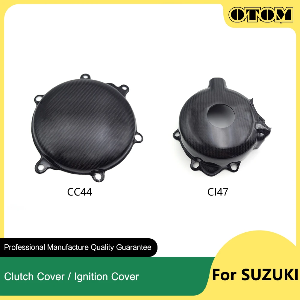 

OTOM 2022 Motorcycle Clutch Cover Ignition Cover Engine Protector Carbon Fiber Guard For SUZUKI DRZ400 DRZ400E DRZ400S DRZ400SM