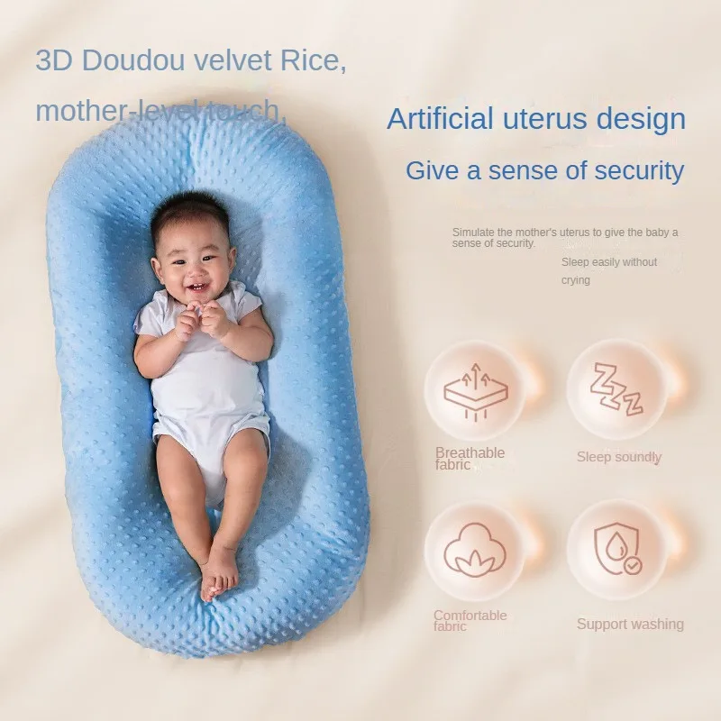 Newborn Bionic Bed Movable Baby Crib Anti-Pressure Portable Bed in Bed Anti-Startle Artifact Baby Pillow Baby Protection