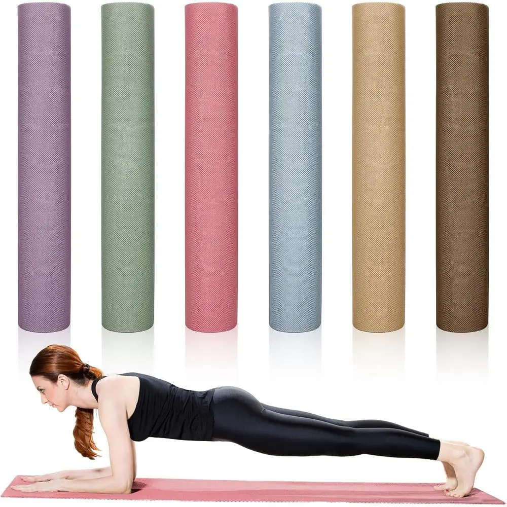 

Bulk 68 x 24 4mm Thick Non-Slip Exercise Yoga Mats - Anti-Tear, Ideal for Gym, Home, and Studio Workouts