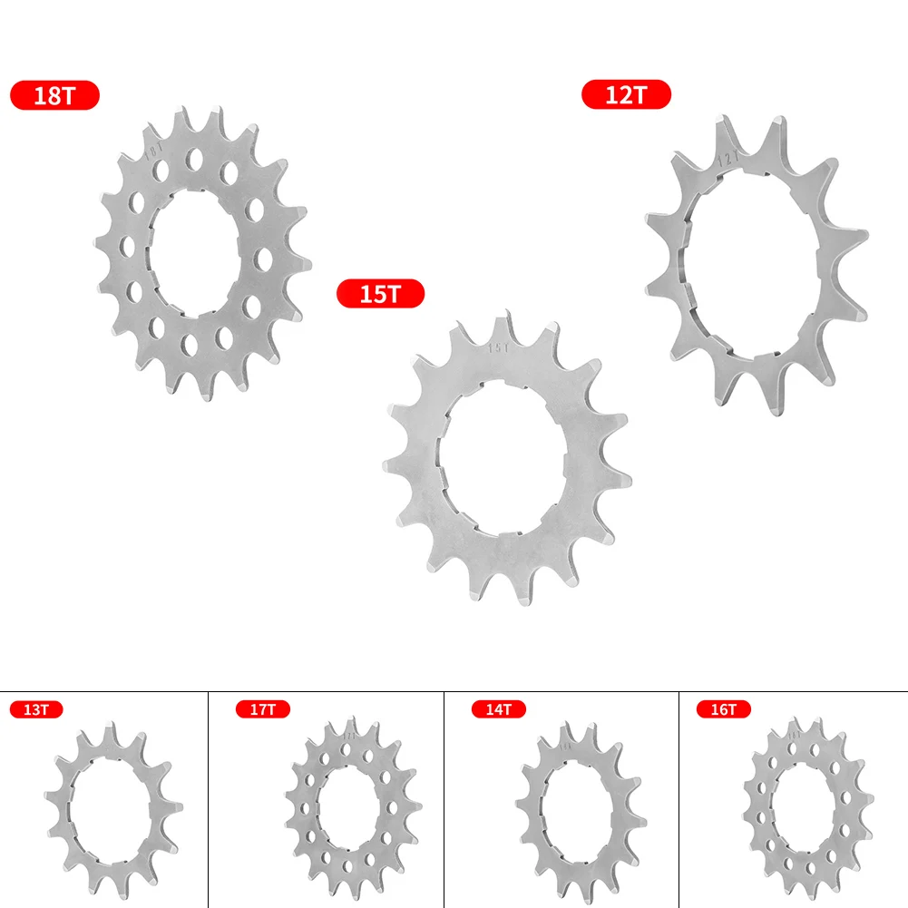 Bicycle Single Speed Sprocket Bike Gear Fixed Single Speed Cog Thread Ring 12/13/14/15/16/17/18T Cycling Accessories