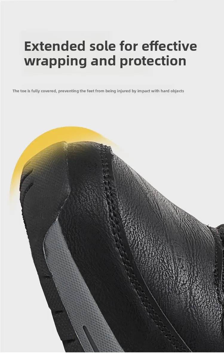 Herren-Winterstiefel, warme, mit Plüsch gefütterte Stiefeletten, rutschfeste Outdoor-Wanderschuhe, Arbeitsschuhe, Schnürstiefel, hohe Lederstiefel. – Detail 5