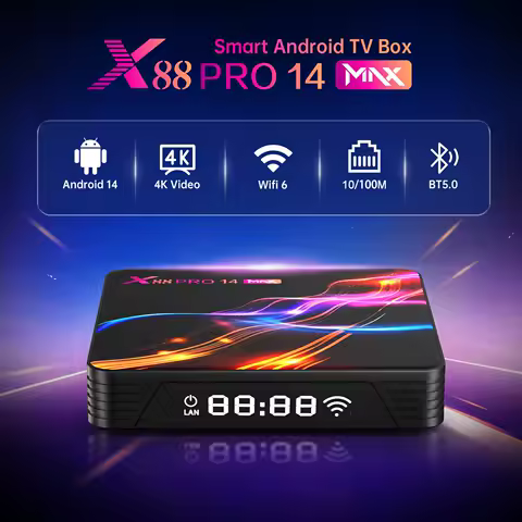 X88 Pro 14 Max Android 14.0 Smart TV Box RK3528 2,4G/5G WIFI6 4K HD BT5.0 H.265 decoder Media Streaming Player for internet TV