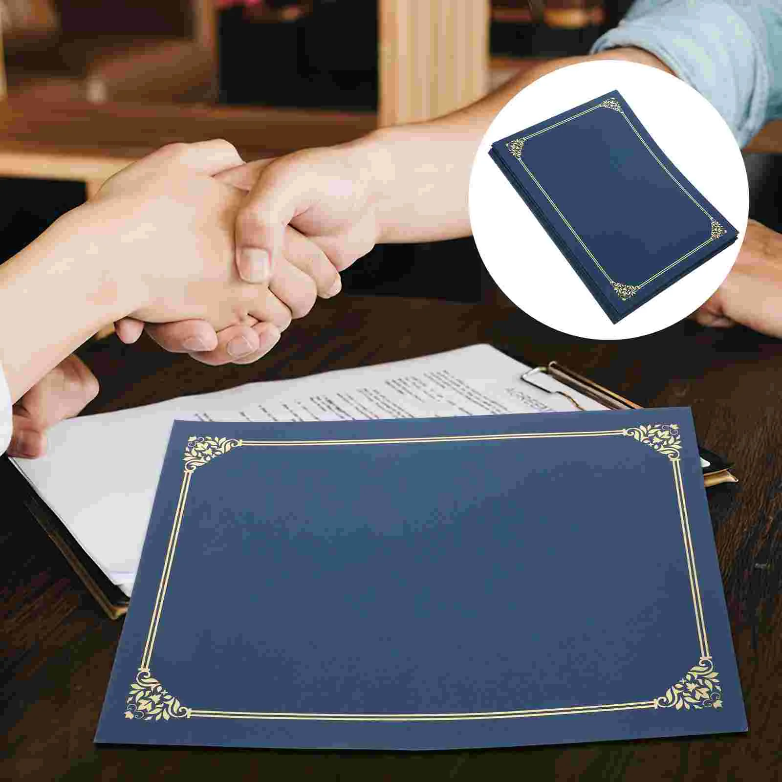 10 Pcs Wedding Certificate Cover Baby Certs Letter Size Paper off Document Holder