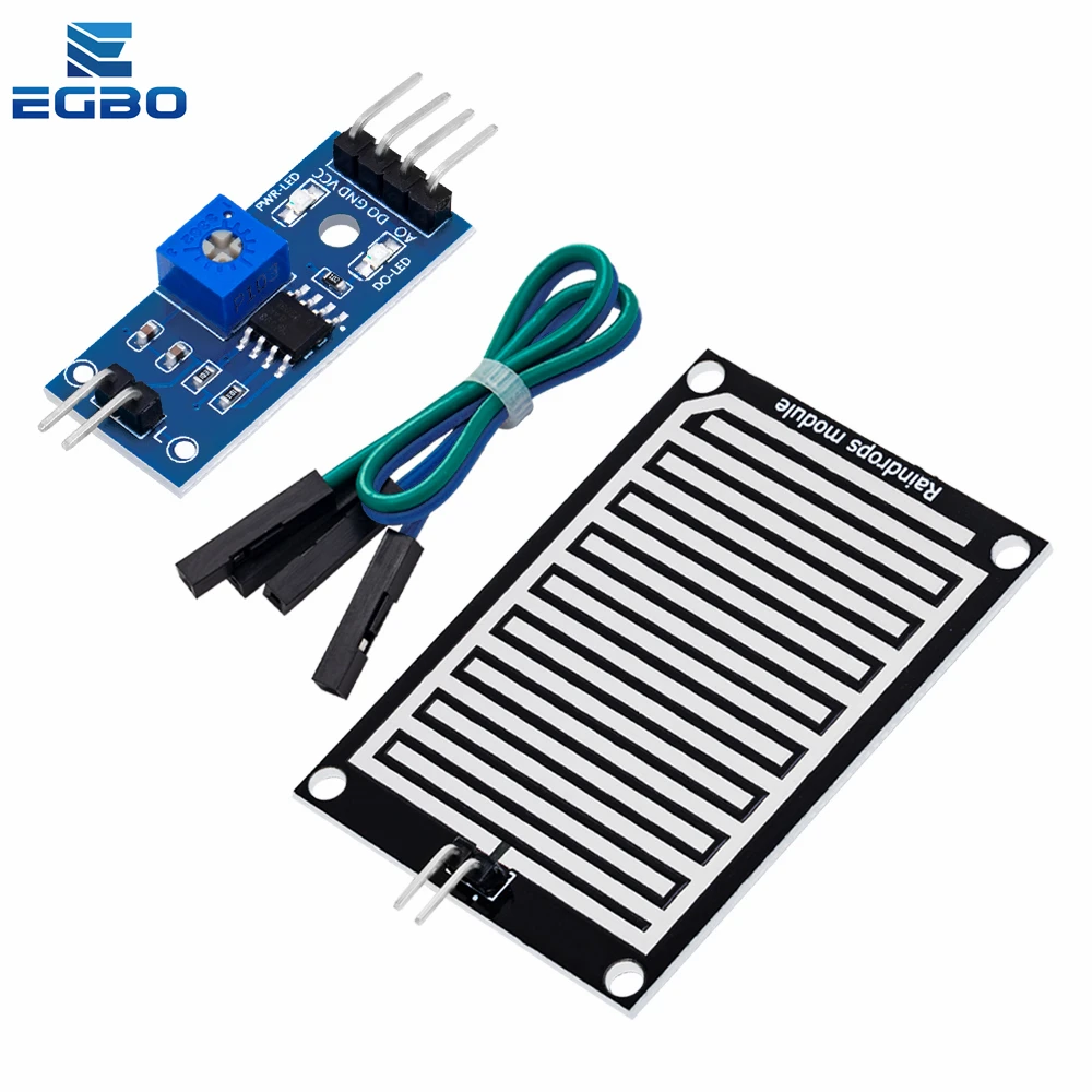 1PCS EGBO  Snow Raindrops Detection Sensor Module Rain Weather Module Humidity For Arduino Relay Control Module Rain Water Senso