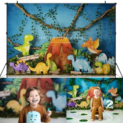 Dinosaur Park Backdrop Kids Baby Birthday Cake Samsh Props Child Adult Photocall Decors Photostudio Dinosaurs Background