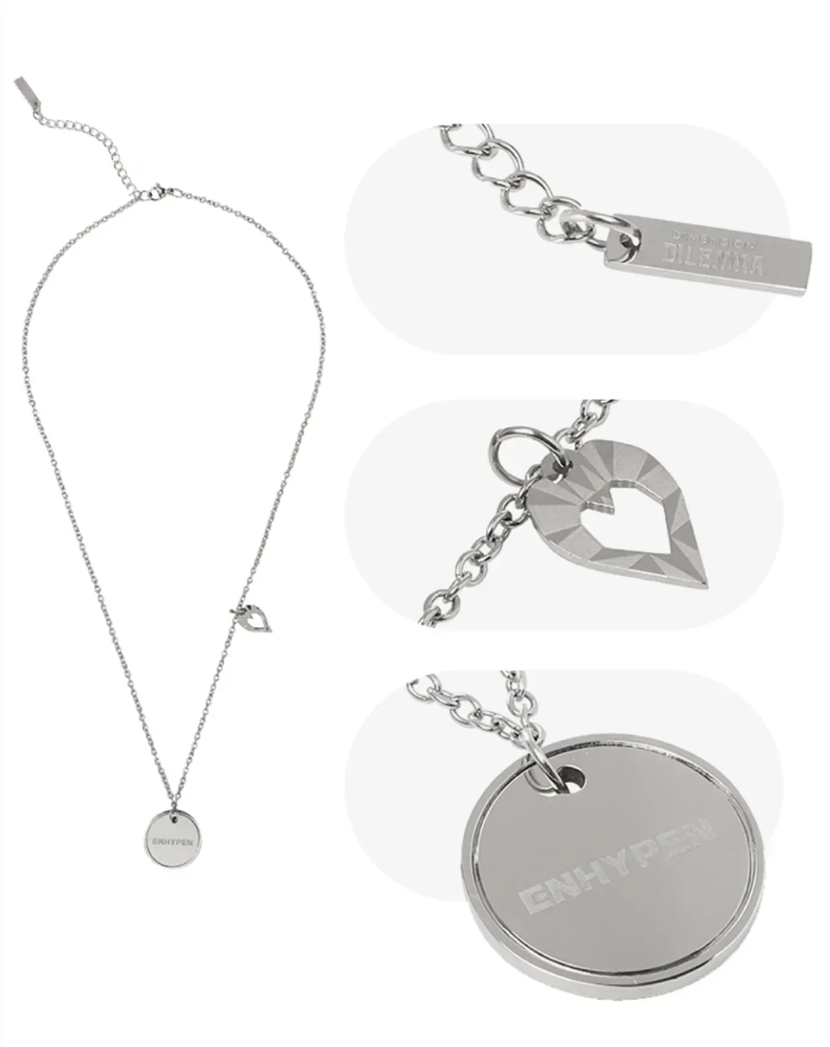 Spot Hot Idol "dimensi: emblem" kalung cocok resmi + 7 buah kartu foto junwon HEESEUNG SUNOO