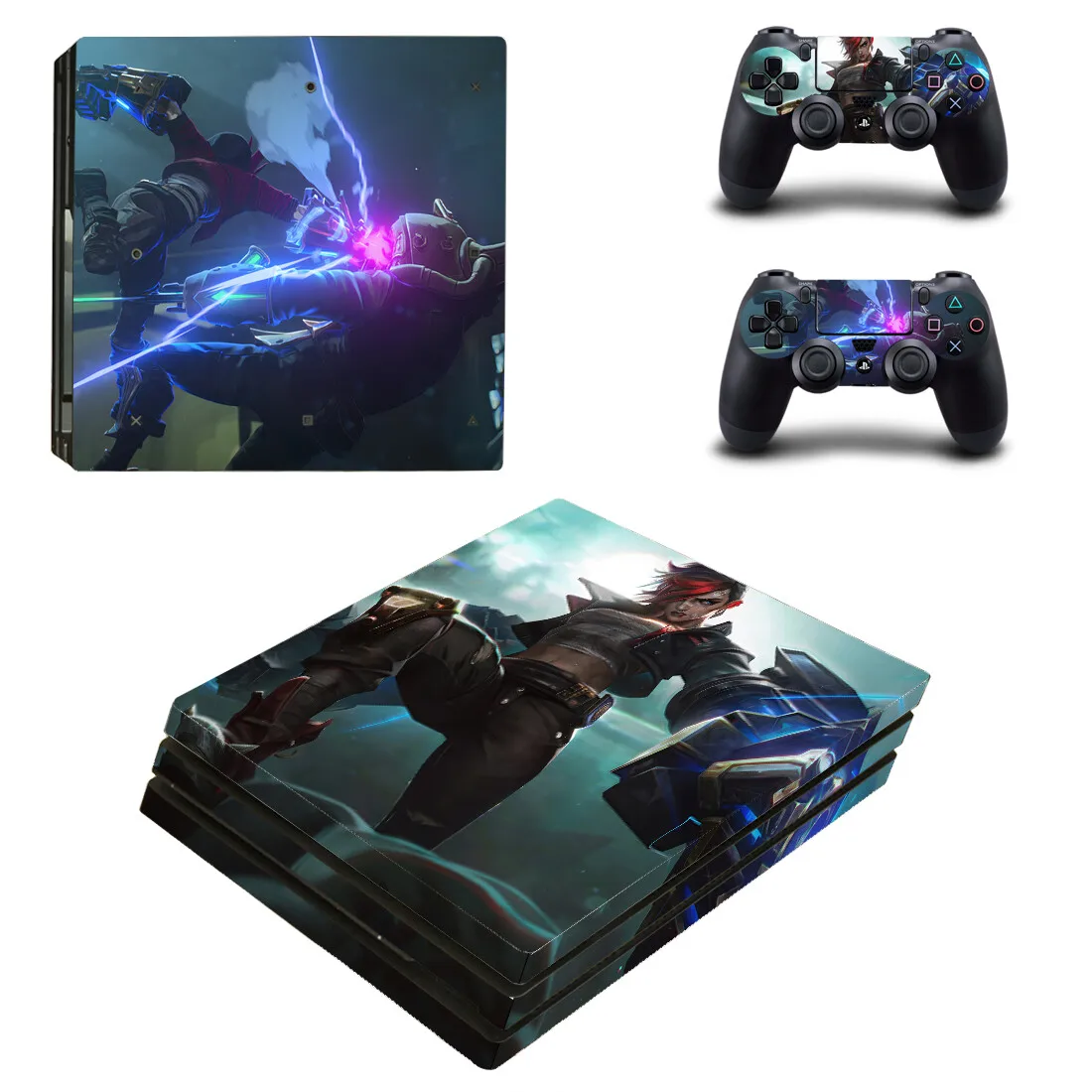 Anime Arcane Jinx PS4 Pro Adesivo skin Decal Cover Protector per console e controller Skin Vinile