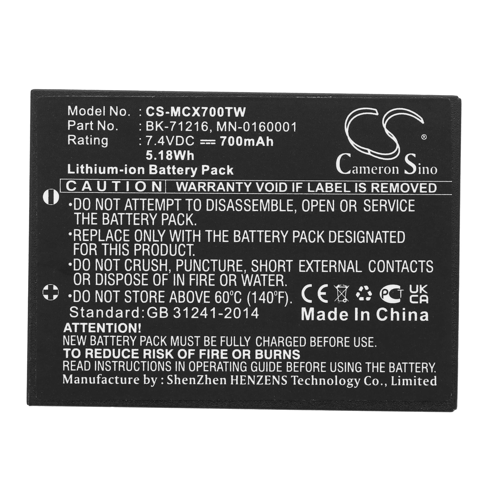 Walkie-talkie Battery For Cobra CXR700,CXR750,CXR800,CXR825,CXR850,LI3900,LI3950,LI4900,LI5600,LI6000,LI6050,LI6500,LI6700