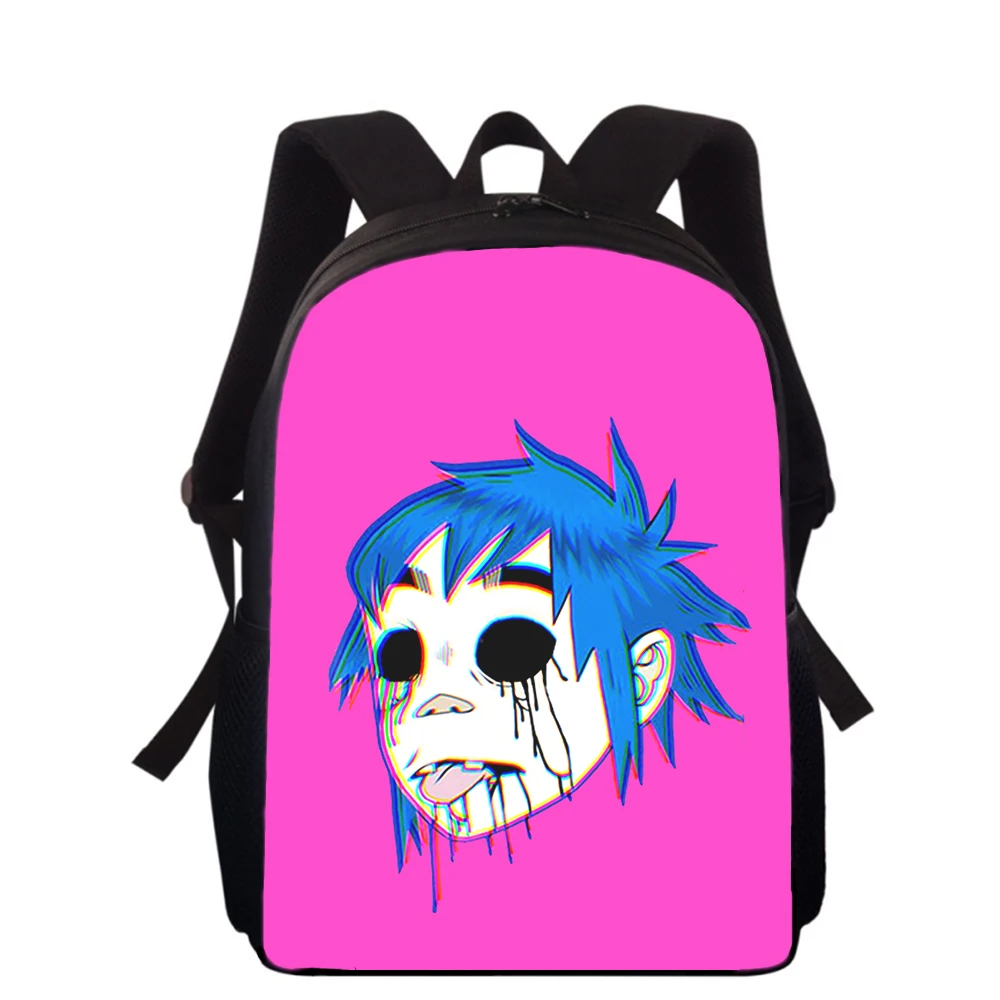 Gorillaz band-mochila con estampado 3D para niño y niña, morral escolar de 15 pulgadas, para escuela primaria