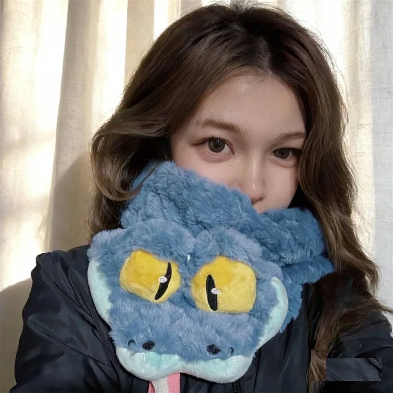 Bufanda de Peluche de Gary la Serpiente de Zootopia - Braga de Cuello Gruesa, Cálida y Cortavientos para Parejas, Adultos y Niños, Regalo Navideño