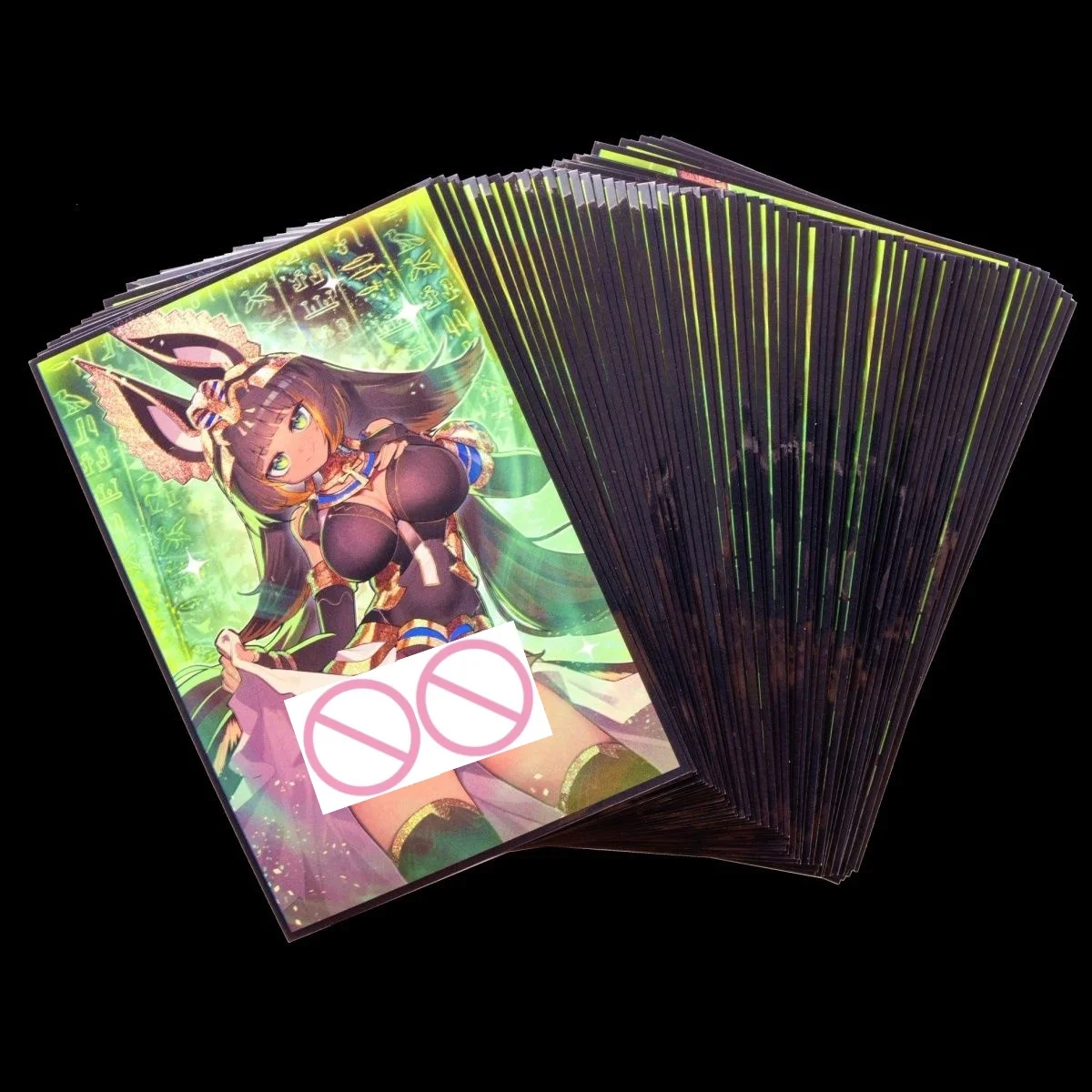 Yu-Gi-Oh！Nefertari, Enlightener of Returned Light Laser Flash Card holder 63x90mm Game Goddess Collection Card Protective holder