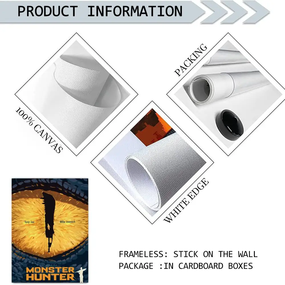 New Game M-Monster Hunter Wilds Poster HD Print Personalized Canvas Wall Mural Art Photos for Living Room Home Decor Durable