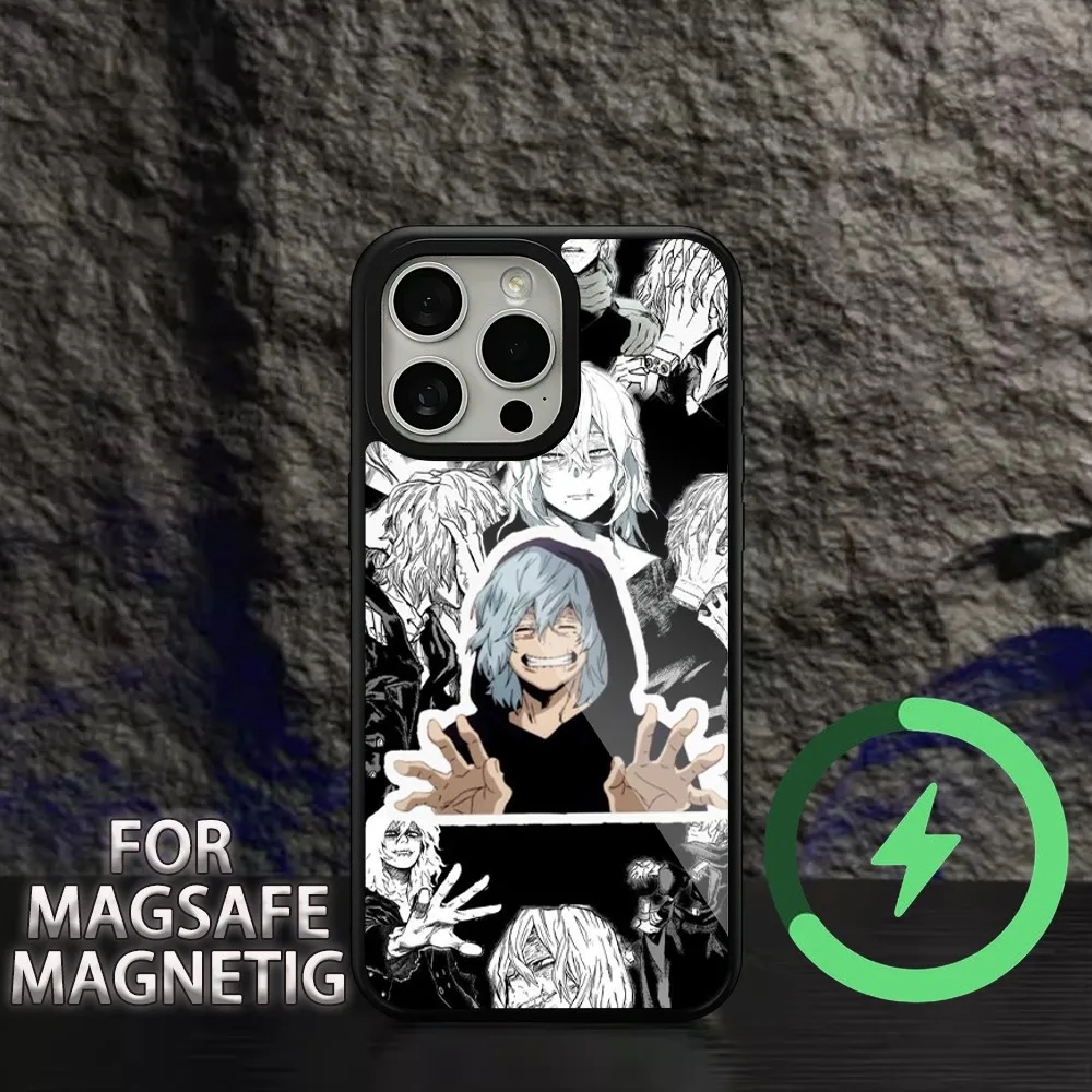 tomura shigaraki Anime  Phone Case For iPhone 11 12 13 14 15 Plus Pro Max Charging  Magsafe Magnetic Wireless Cover