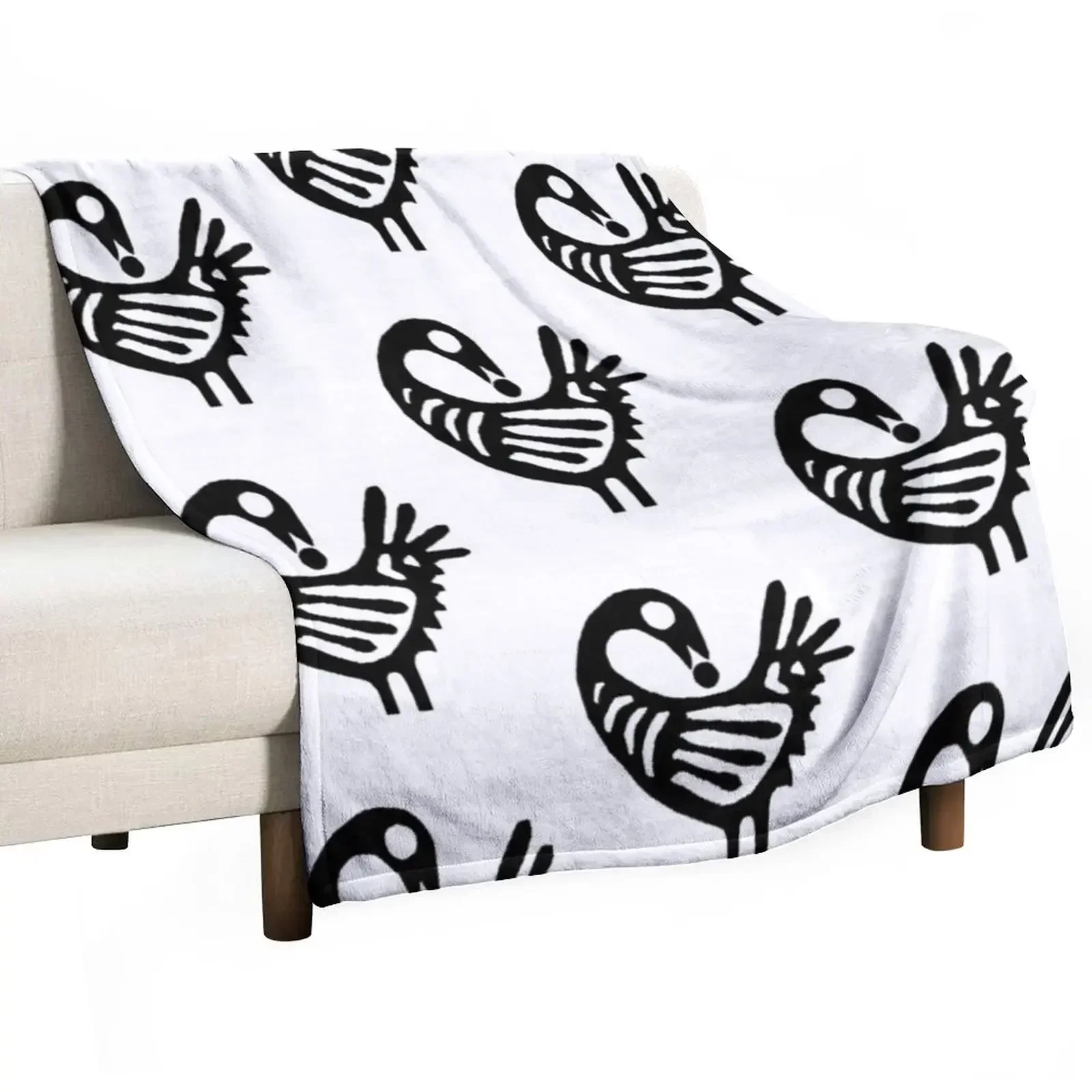 

Ghanaian Adinkra Symbol 'Sankofa' Throw Blanket Decoratives Thermal Picnic Blankets