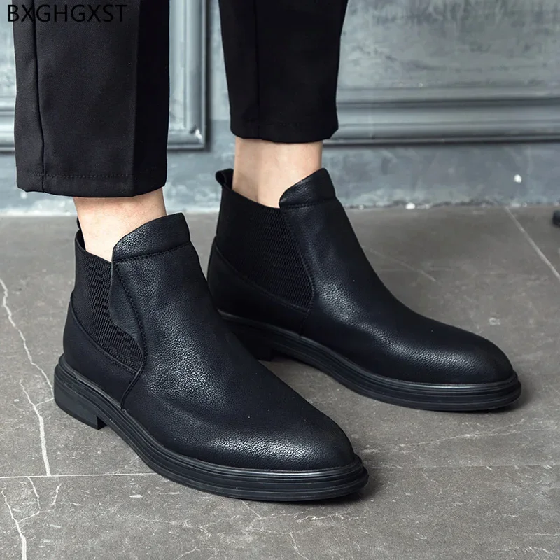 

Chelsea Boots Men Ankle Boots for Men Male Winter Shoes Men Motorcycle Boots for Man 2024 Leather Casual Shoes for Man Chaussure