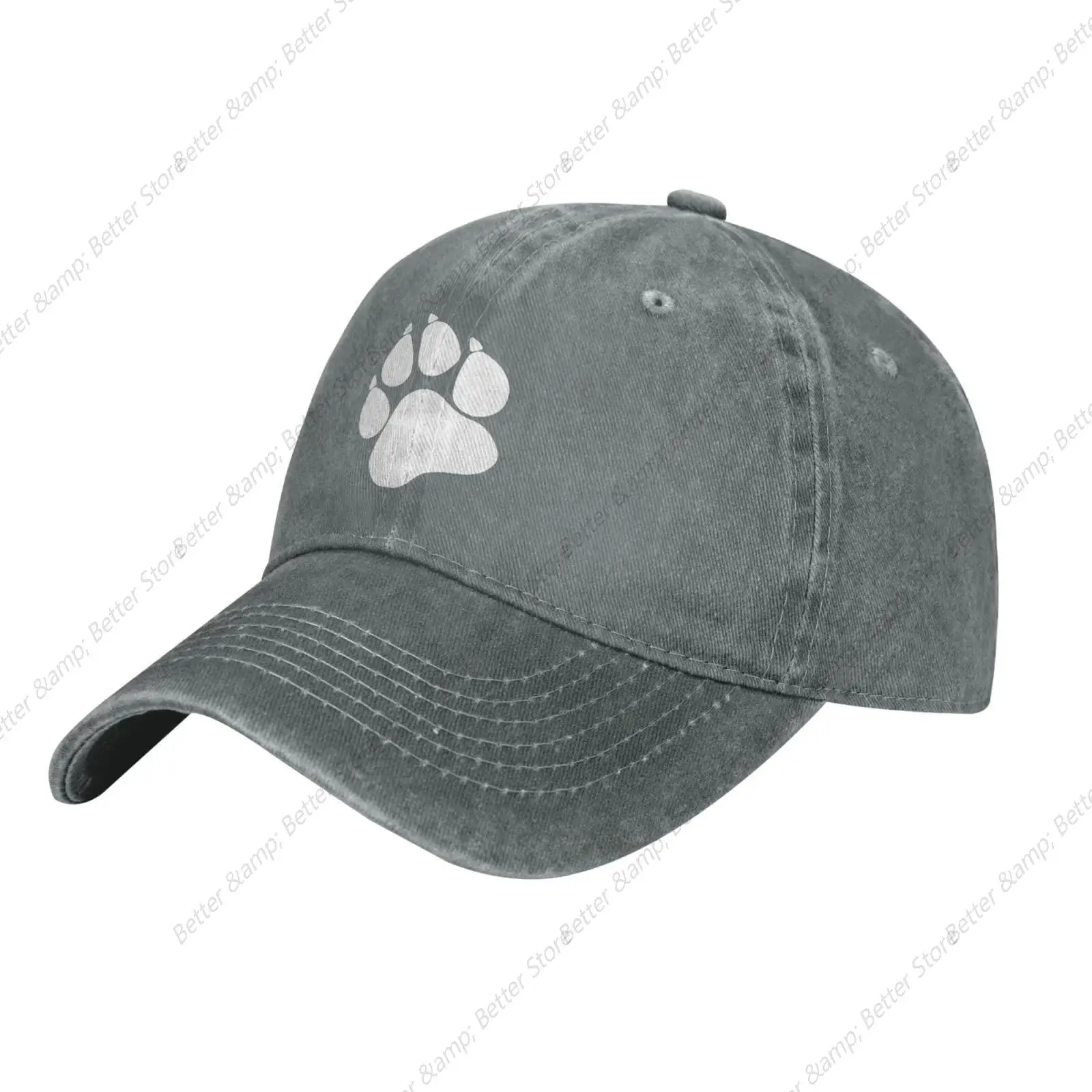 Wolf Paw Cowboy Baseball Cap Trucker Hat Current Fashion Ideal for pet lovers animal Caregivers