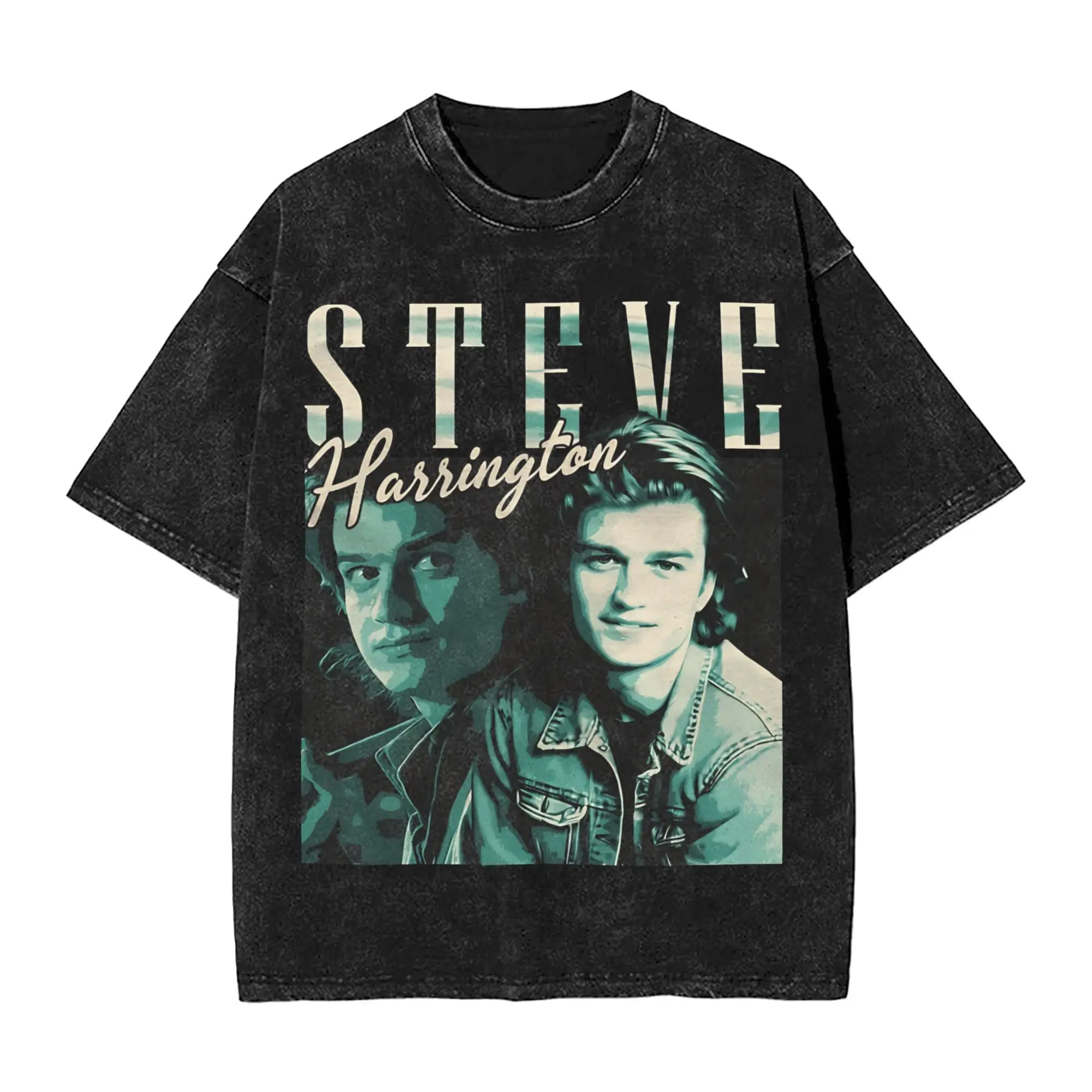 

Steve Harrington 80s Retro Art Washed T Shirt Man Y2K Casual T-Shirts Beach O-Neck Harajuku Tee Shirt Printed Oversized Tops