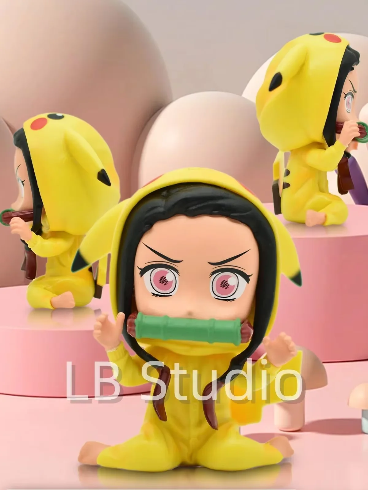 Figurine de tueur de démons, Kamado Nezuko Cos Pikachu, Statue à collectionner, modèle de jouet, cadeau