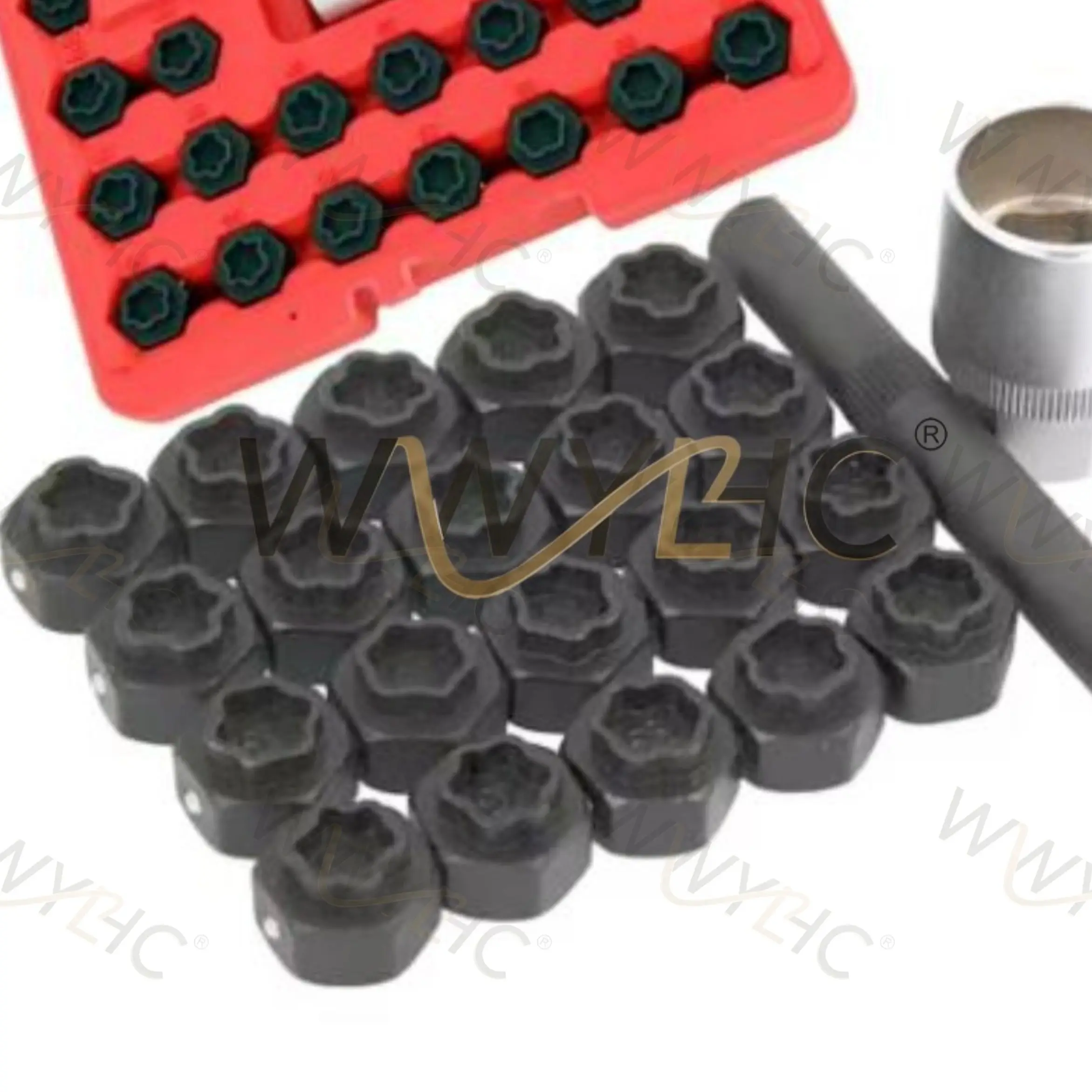 22Pc Wheel Locking Nut Key Socket Sets For 1 3 5 6 & 7 Series 1/2