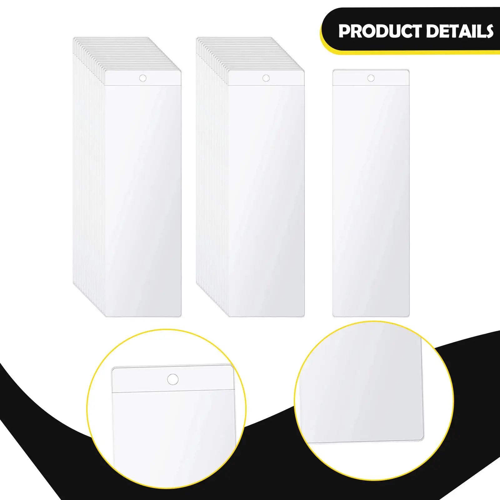 Versatile Transparent Bookmark Sleeves PVC Protection Bag for Event Gift Tags Graduation Party Cards Crafts