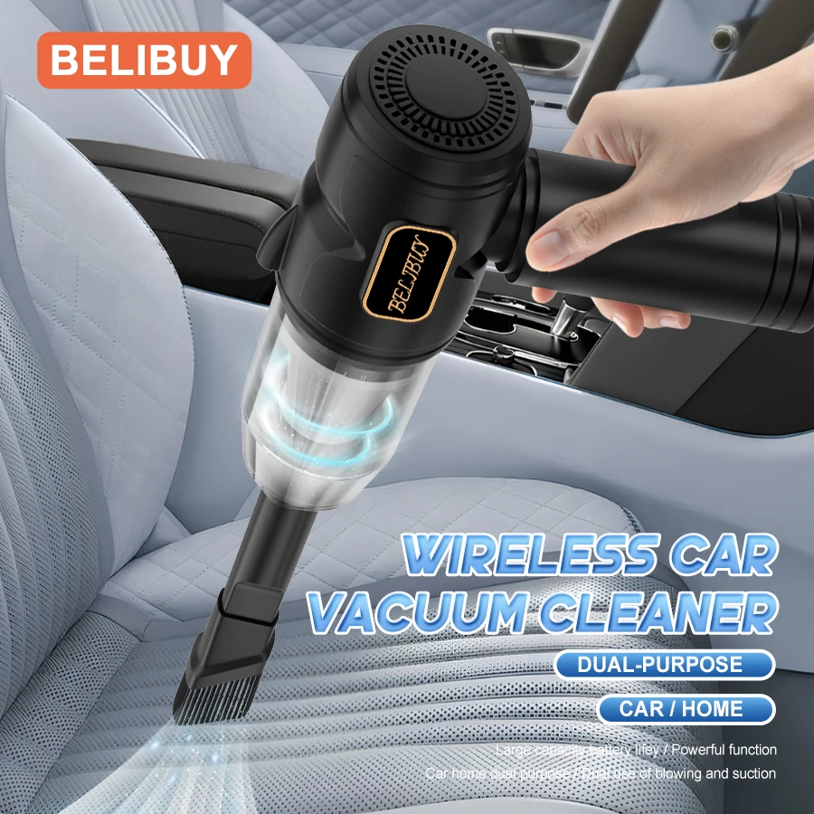 BELI BUY Vacuum cleaner for home and car Cordless sofa carpet vacuum cleaner Suitable for cleaning dust, debris, pet hair