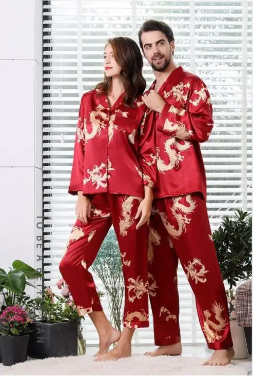 Fashion Lovers Pajamas Bathrobe Set Long Sleeve Sleepwear Pijama Suit for Women And Men Novelty Loungewear Sleep Set