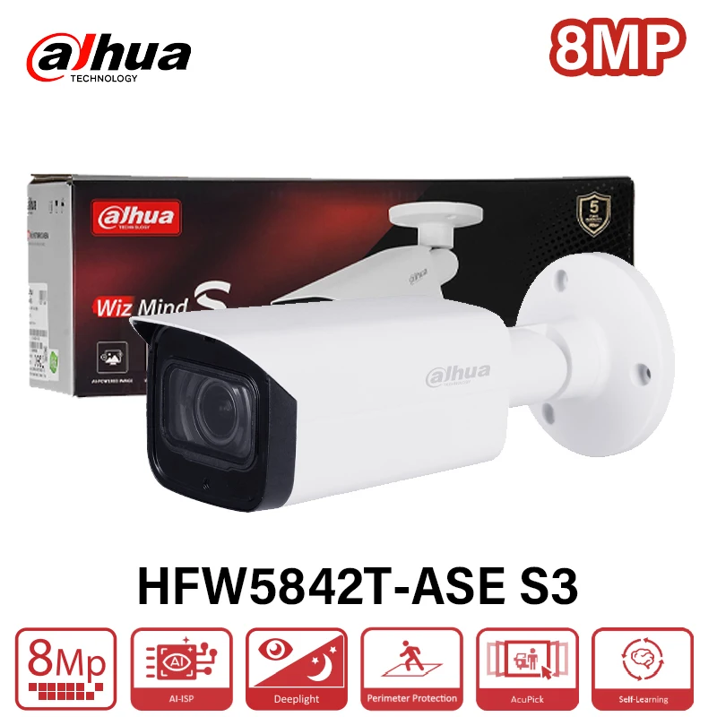 

Dahua 4K WinMind S Series IPC-HFW5842T-ASE S3 AcuPick ePoE Self-Learning Camera 8MP Ai CCTV People Counting Perimeter Protection