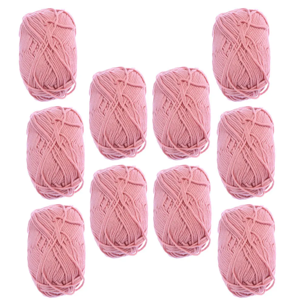 

10 Rolls Cotton Yarn for DIY Crochet Needles Multicolored Knitting Gradient Hand