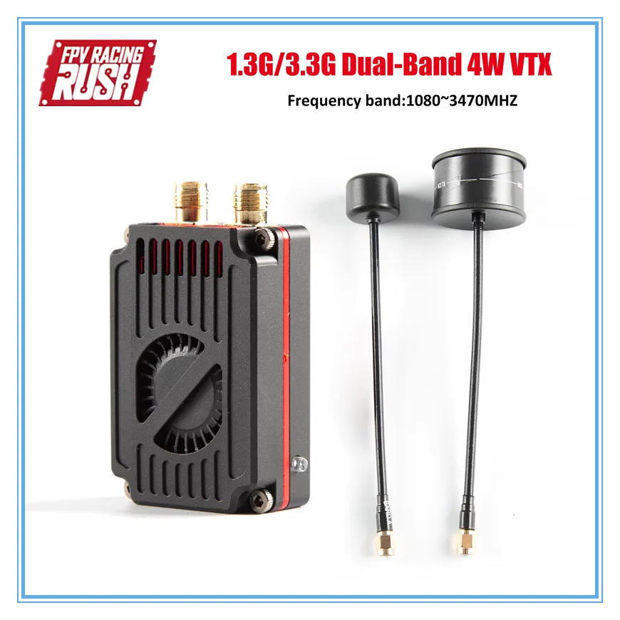 Fpv Drone Antenna - RUSHFPV 1,3G/3,3G DUAL-BAND 4W VTX Hochleistungs-Video-Audio-Sendermodul
