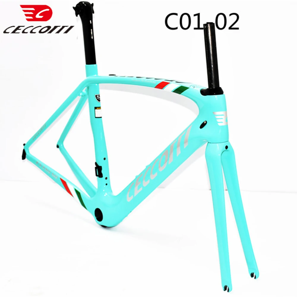 CECCOTTI Logo Carbon Bike Frame, Road Bicycle Frameset, Use BSA 68mm BB