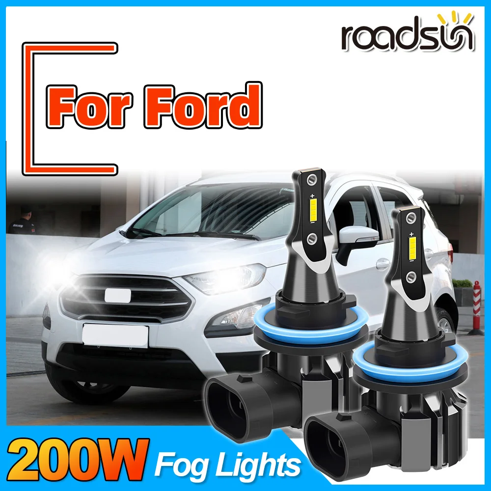 High Brigt Mini 1:1 Design Fog Lamp 6000k 12v For Ford B-Max C-Max Ecosport Edge Escape Explorer Fiesta Flex Focus MK2 MK3 MK4