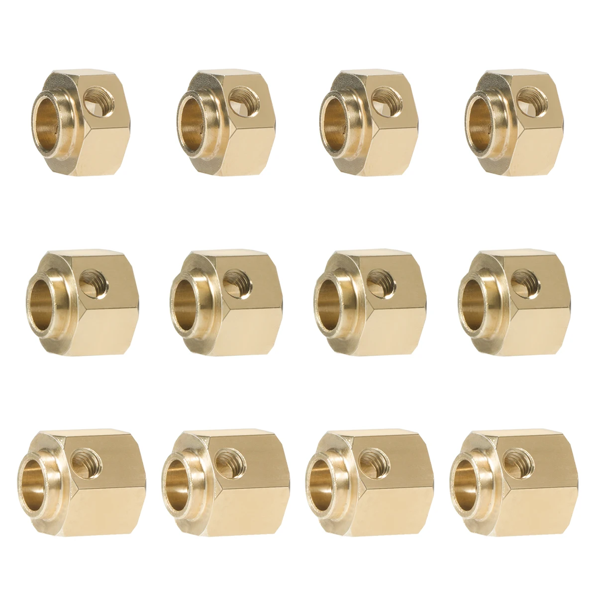 Adaptador extendido hexagonal de cubo de rueda de latón, 4 piezas, 6mm, 8mm, 10mm, para 1/10 RC Crawler TRX4 TRX6, piezas de actualización, accesorios