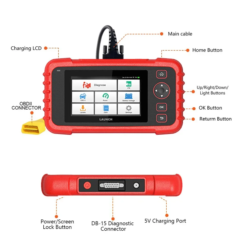 LAUNCH CRP123X 919 OBD2 сканер ECU ключевое программирование SDK автоматический считыватель кодов автомобильный диагностический инструмент машина для всех автомобилей