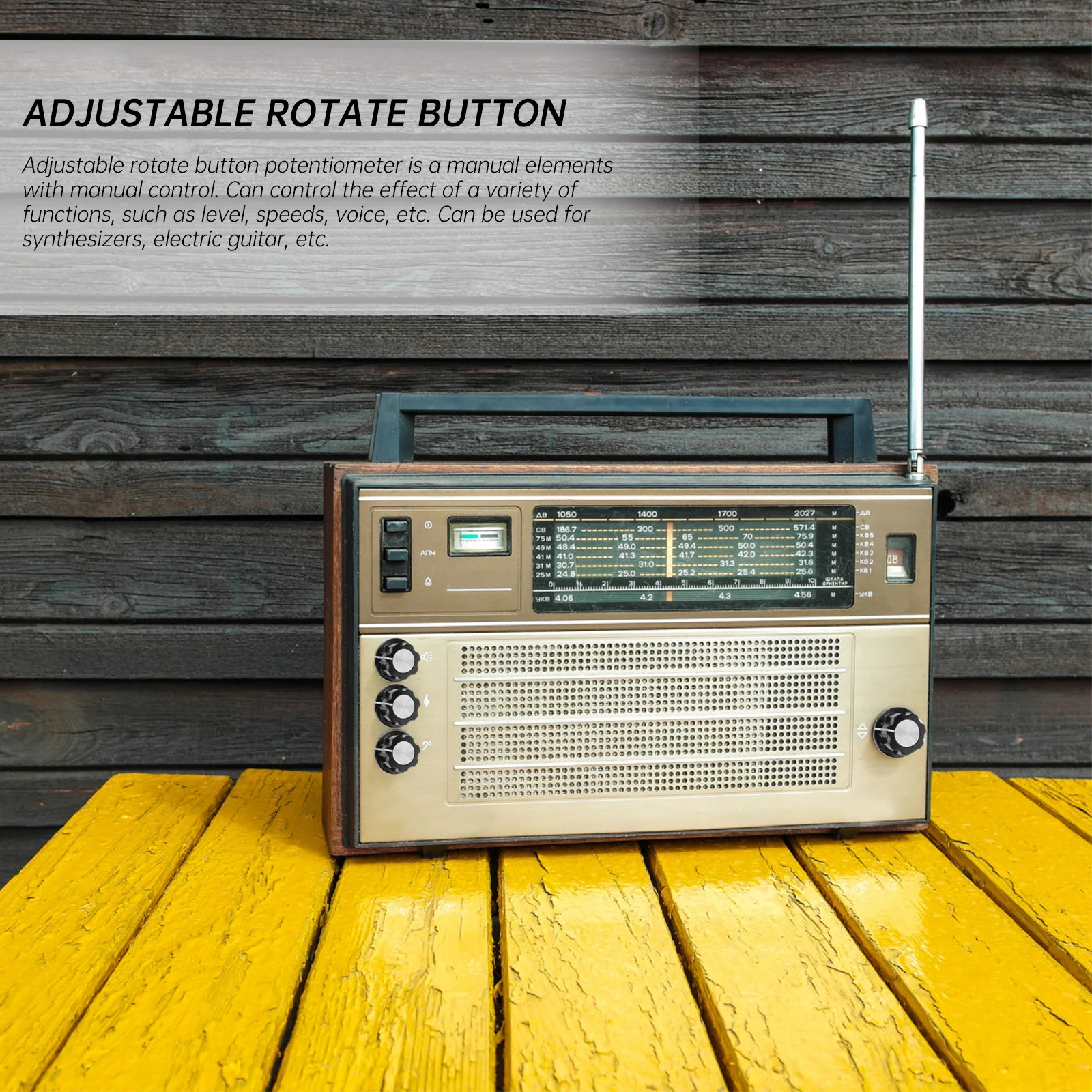 

10Pcs Potentiometer Control Knobs Adjustable Rotate Button for Volume Control Bakelite Internal Copper Core