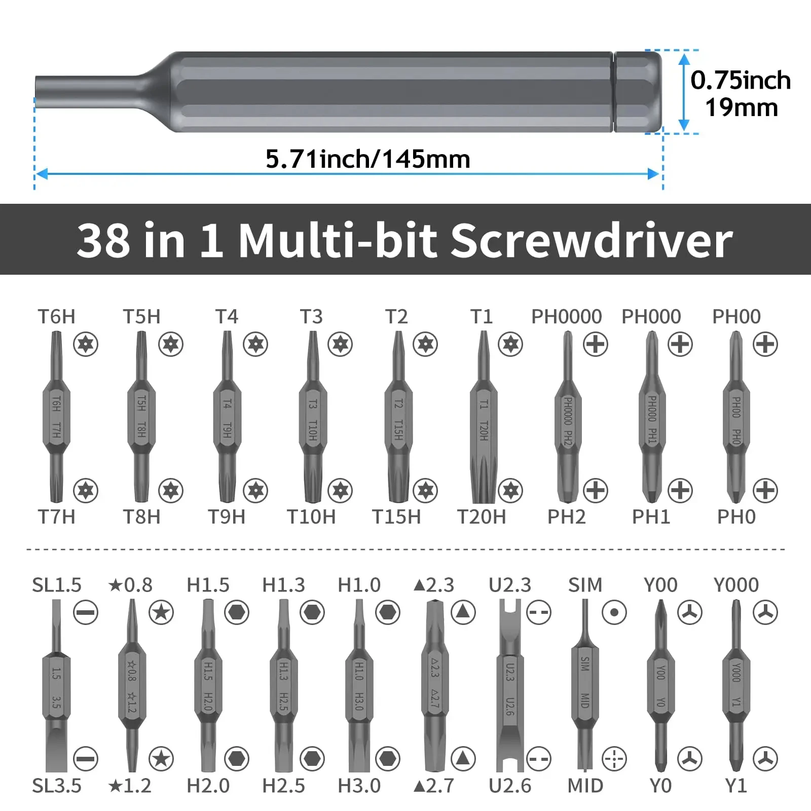 27/39 w 1 zestaw wkrętaków precyzyjnych ze stali stopowej 38 S2 magnetycznych wierteł typu Torx Phillips Mini zestaw narzędzi do naprawy ręcznej