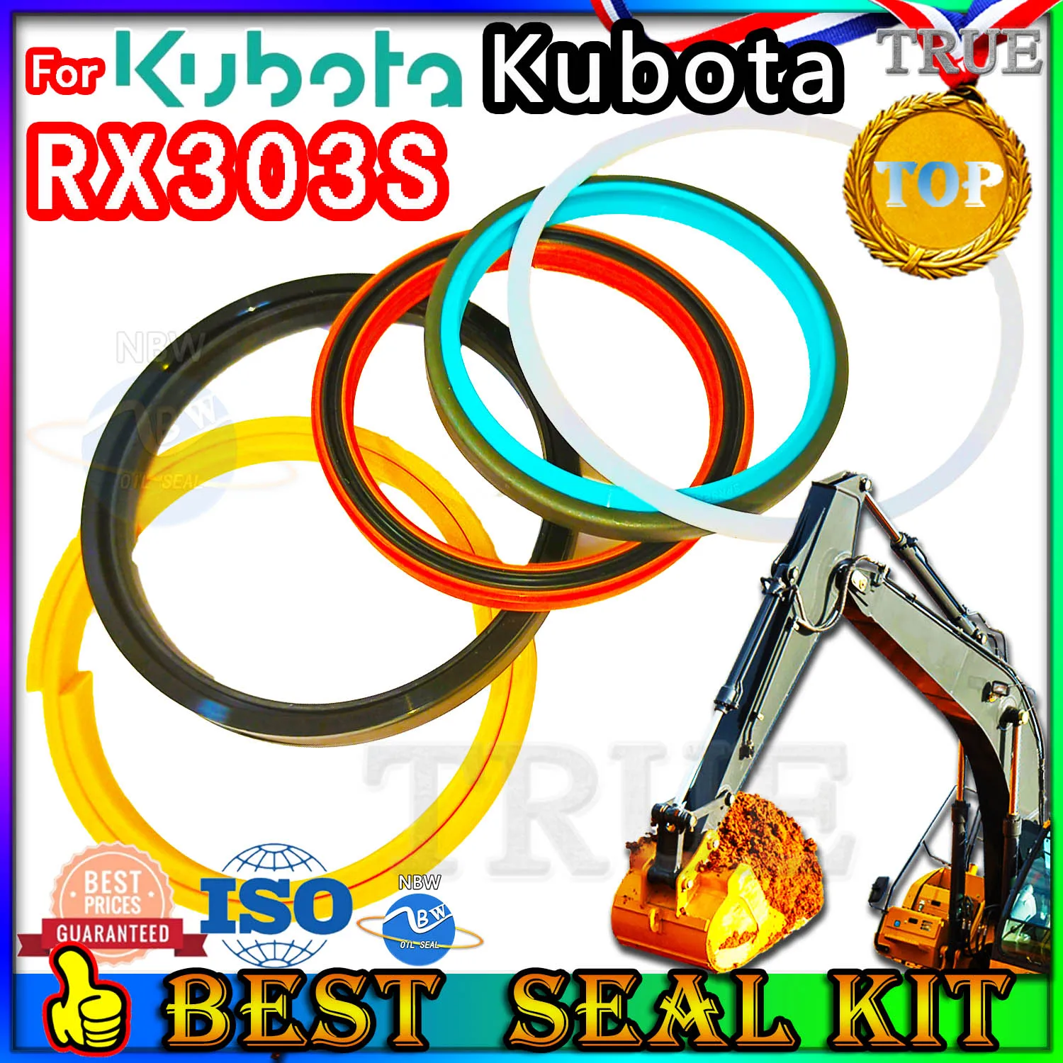 

For Kubota RX303S Oil Seal Repair Kit Boom Arm Bucket Excavator Hydraulic Cylinder Maintenance Floating Rebuild Parts MOTOR Dust