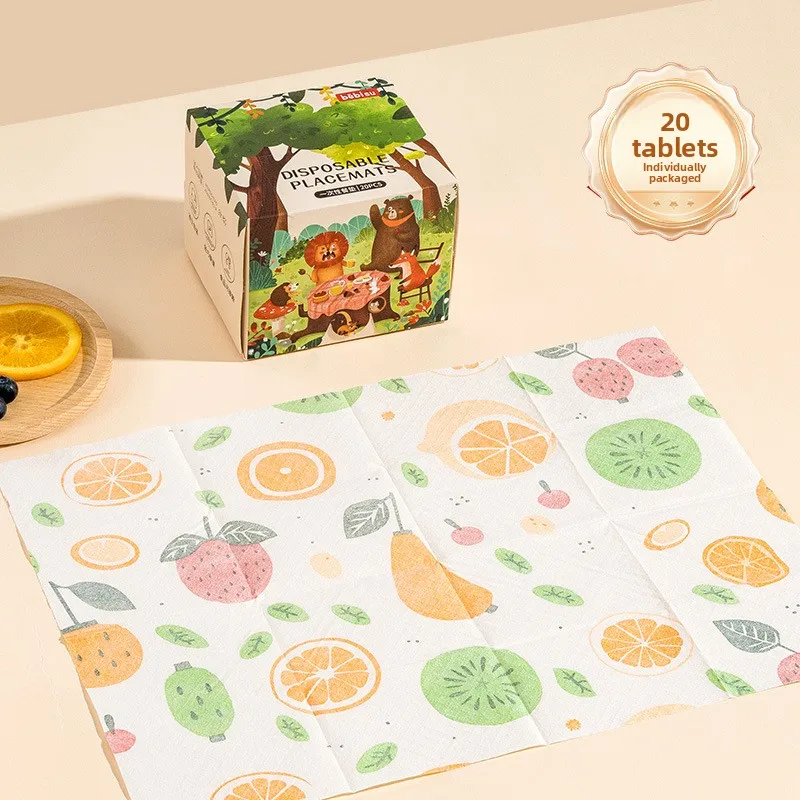 مفارش أطباق للاستعمال مرة واحدة للرضع والأطفال الصغار، سجادات طاولة للأطفال مقاومة للزيت للاستخدام المنزلي، والرمي اليومي #6