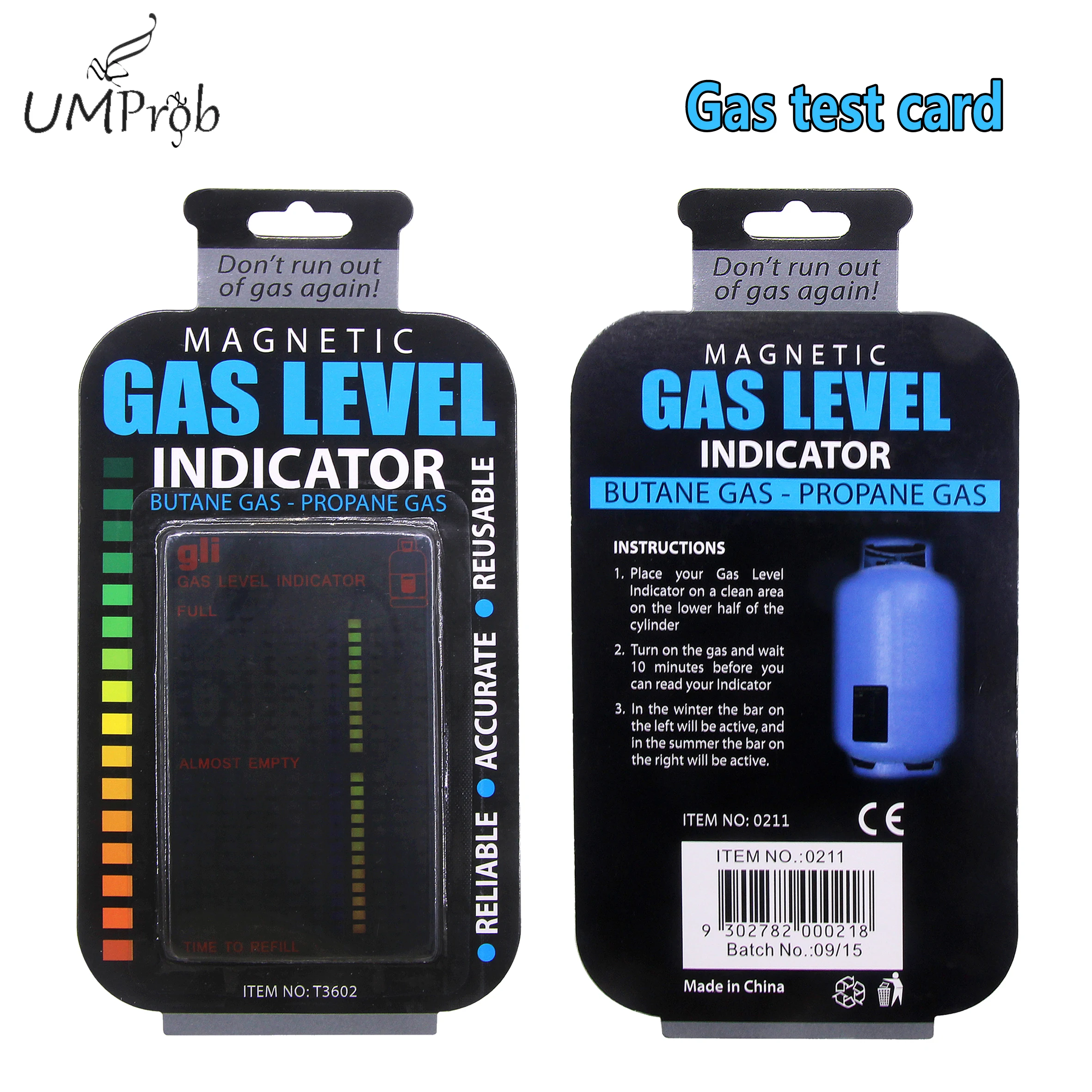 Propane Butane LPG Fuel Gas Tank Level Indicator Magnetic Gauge Caravan Bottle Temperature Measuring Stick