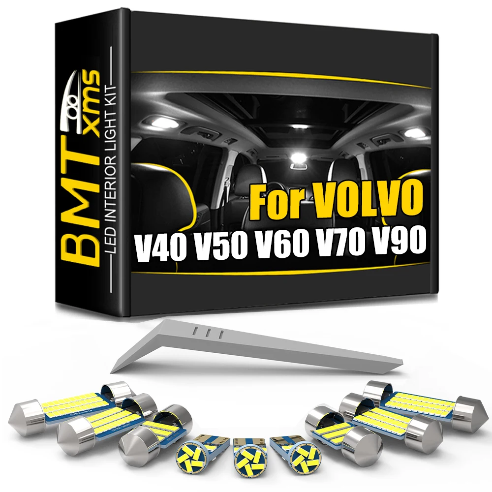 BMTxms Canbus For VOLVO V40 V50 V60 V70 V90 I II III 545 155 157 875 876 285 135 525 526 Wagon 1995-2019 LED Interior Lights Kit