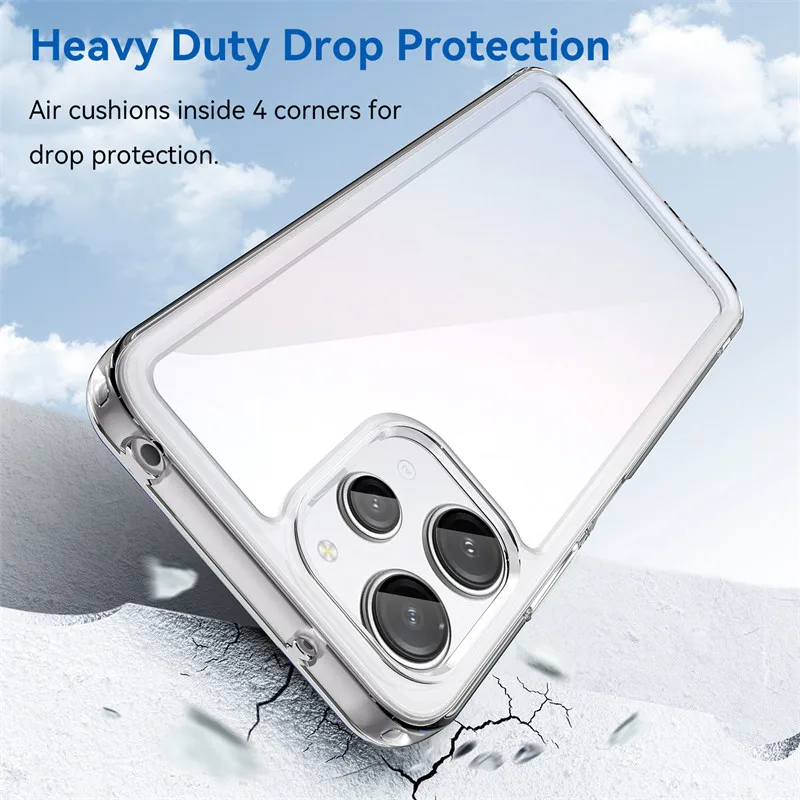 For Xiaomi Redmi 12 Case Xiaomi Redmi 12 4G 5G Cover Luxury Shockproof Hard PC TPU Silicone Phone Back Cover For Xiaomi Redmi 12 image 3