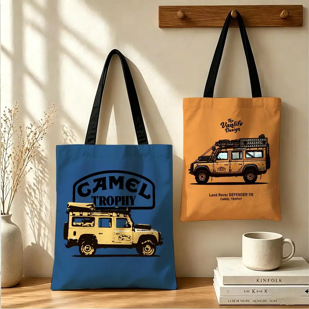 D-Defender C-Camels T-Trophy Storage Bags Large Capacity Canvas Tote Bag Reusable Shoulder Handbag for Daily Shopping Travel