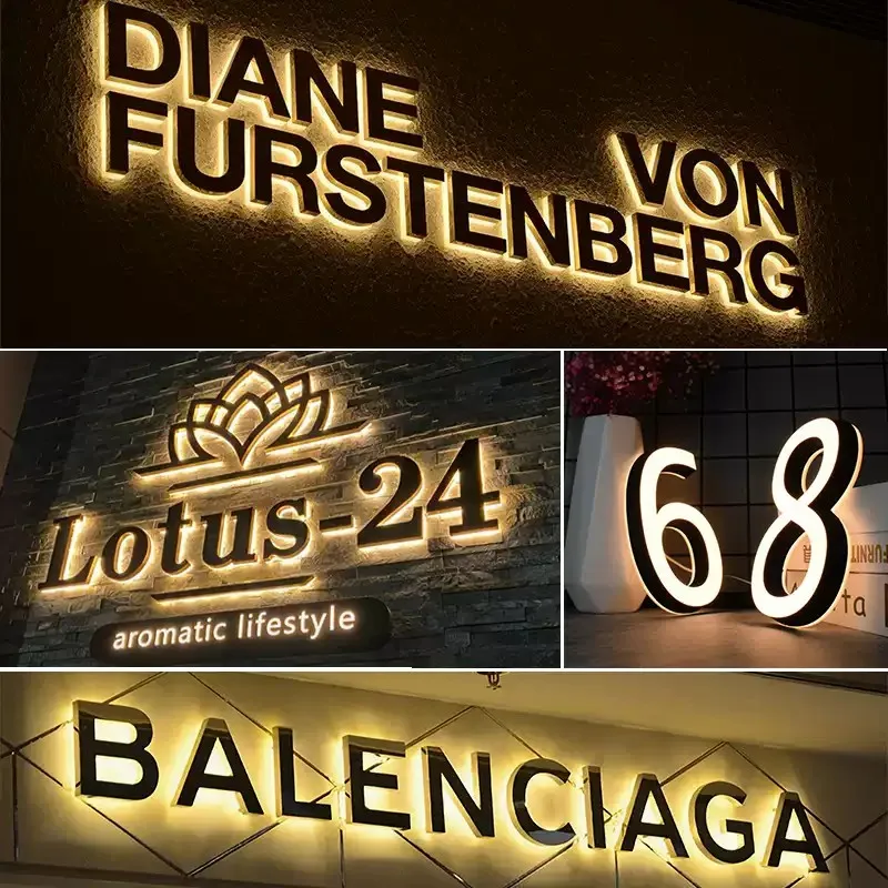 Customized luminous characters, shop signs, storefront billboards, LED lights, outdoor advertising customization