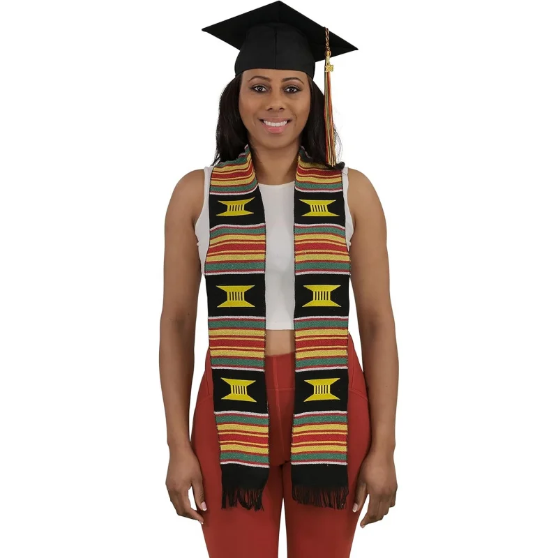 

Graduation Kente Stole, Handwoven Kente Cloth