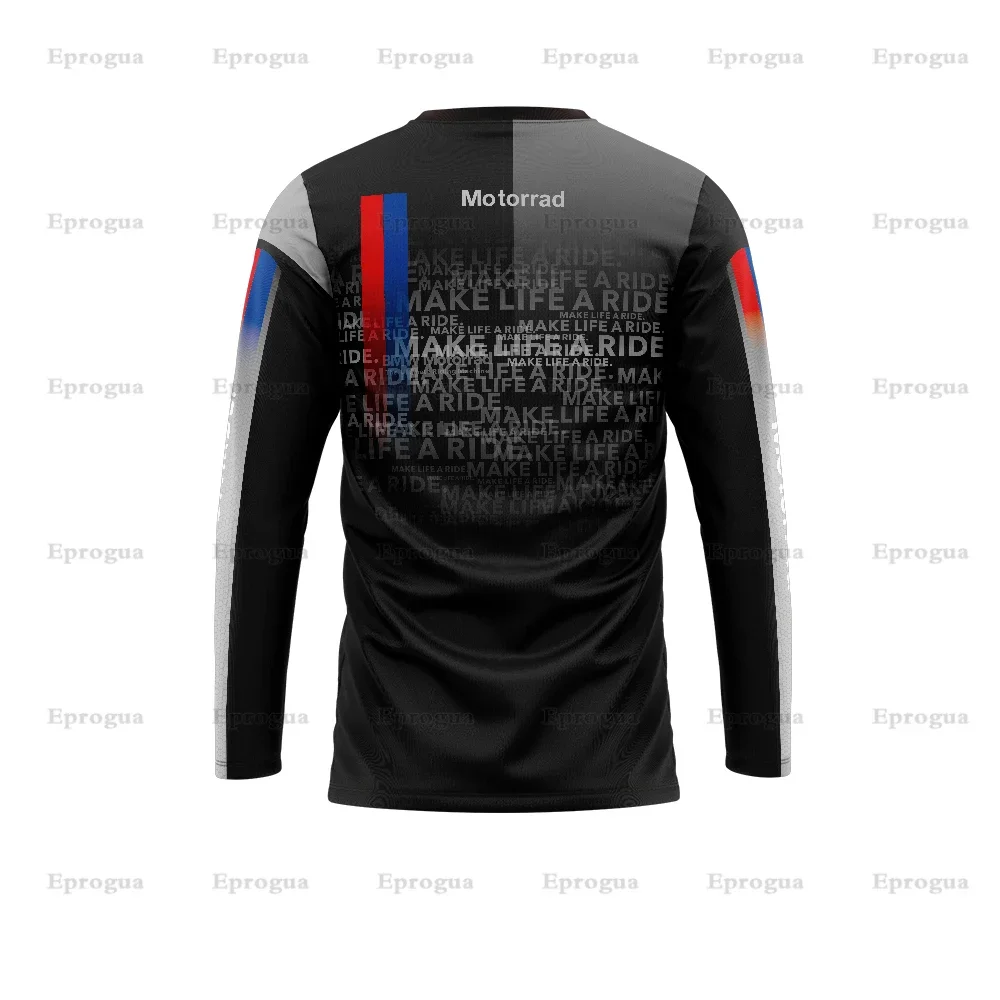 For Bmw Motorrad Tour Sport Motorcycle Motorsport Riding Long T-Shirt Rally ADVENTURE Summer Racing Mens Jerseys Black Grey